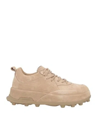 Jil Sander Man Sneakers Sand Size 9 Leather In Beige