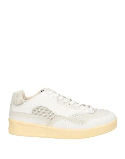 Jil Sander Man Sneakers White Size 9 Bovine Leather, Leather