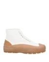 Jil Sander Man Sneakers White Size 9 Bovine Leather, Textile Fibers In White