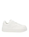 Jil Sander Man Sneakers White Size 9 Calfskin In White