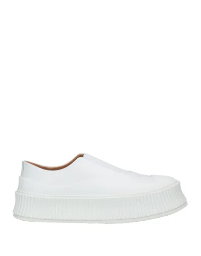 Jil Sander Lace-up Low-top Sneakers In Red
