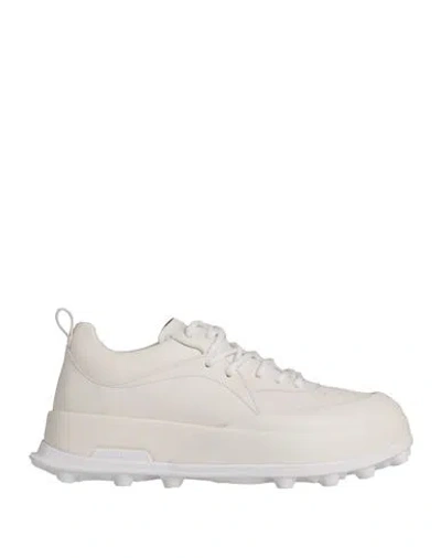 Jil Sander Man Sneakers White Size 9 Calfskin