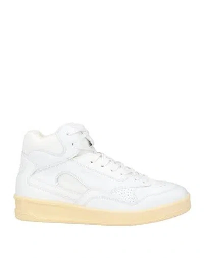 Jil Sander White High-top Leather Sneakers