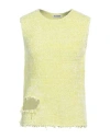 Jil Sander Destroyed Chenille Vest In Green