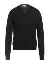 Jil Sander Man Sweater Black Size 40 Virgin Wool, Polyester In Black