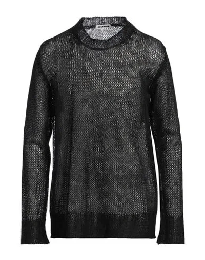 Jil Sander Man Sweater Black Size 42 Polyamide, Mohair Wool, Polyurethane, Wool