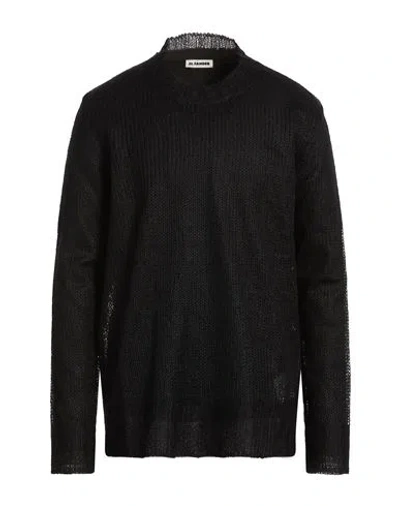 Jil Sander Crewneck Long-sleeved Jumper In Black
