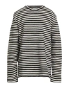 Jil Sander Striped Wool Compact Jersey T-shirt Men In Black