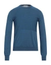 Jil Sander Man Sweater Blue Size 46 Virgin Wool