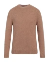 Jil Sander Man Sweater Camel Size 40 Alpaca Wool, Virgin Wool, Polyamide In Beige