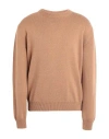 Jil Sander Man Sweater Camel Size 38 Cotton, Cashmere In Beige