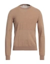 Jil Sander Man Sweater Camel Size 46 Virgin Wool In Brown