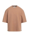 Jil Sander Man Sweater Camel Size 46 Wool, Polyamide In Brown