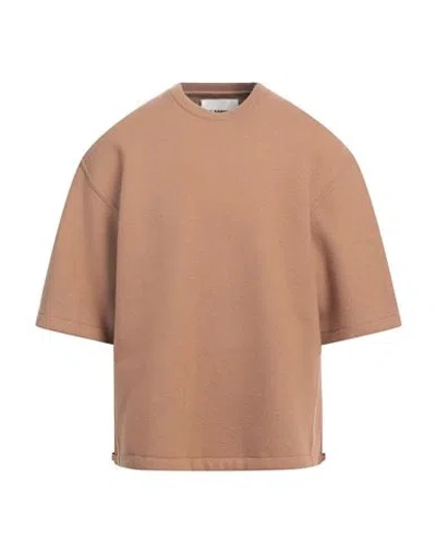 Jil Sander Man Sweater Camel Size 46 Wool, Polyamide In Brown