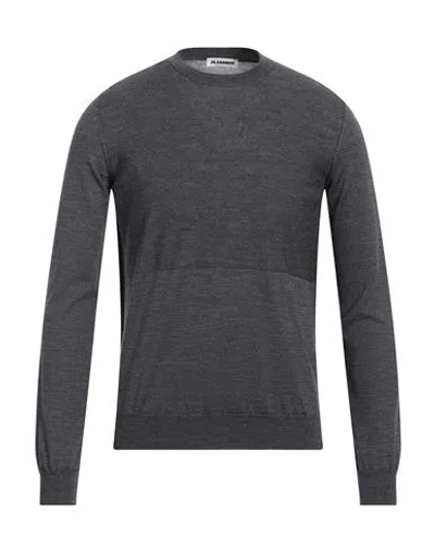 Jil Sander Man Sweater Charcoal Size 46 Merino Wool In Grey