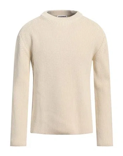 Jil Sander Man Sweater Cream Size 42 Cotton, Polyester In White