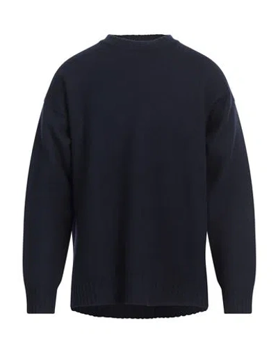 Jil Sander Man Sweater Navy Blue Size 38 Wool