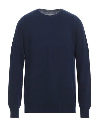 Jil Sander Man Sweater Navy Blue Size 42 Cashmere