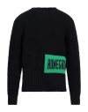Jil Sander Man Sweater Navy Size 38 Cotton, Polyamide In Navy Blue