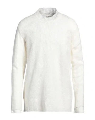 JIL SANDER JIL SANDER MAN SWEATER OFF WHITE SIZE 42 POLYAMIDE, MOHAIR WOOL, POLYURETHANE, WOOL, COTTON