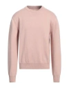 Jil Sander Man Sweater Antique Rose Size 40 Cotton, Cashmere In Pink