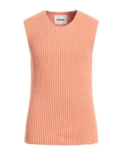 Jil Sander Man Sweater Salmon Pink Size 38 Wool, Cotton