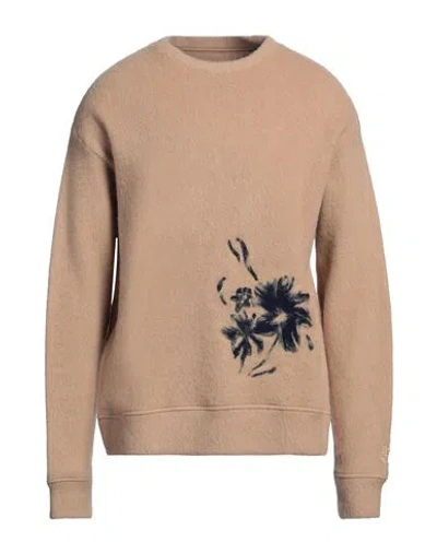Jil Sander Man Sweater Sand Size 44 Alpaca Wool, Wool In Beige