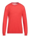 Jil Sander Crewneck Knitted Jumper In Tomato Red