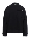 Jil Sander Man Sweatshirt Midnight Blue Size 36 Wool, Polyamide In Black