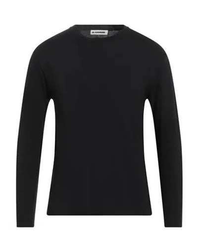 Jil Sander Man T-shirt Black Size M Cotton, Cashmere
