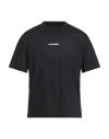 Jil Sander Technical Fabric Crew-neck T-shirt In Black