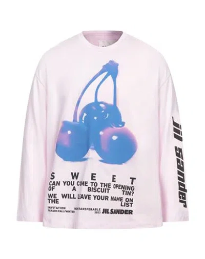 Jil Sander Man T-shirt Light Pink Size M Cotton
