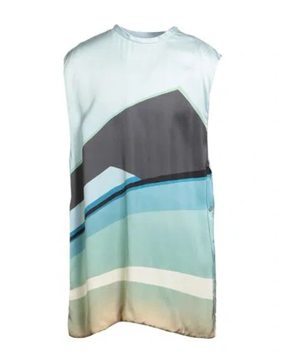 Jil Sander Man T-shirt Sky Blue Size 40 Viscose