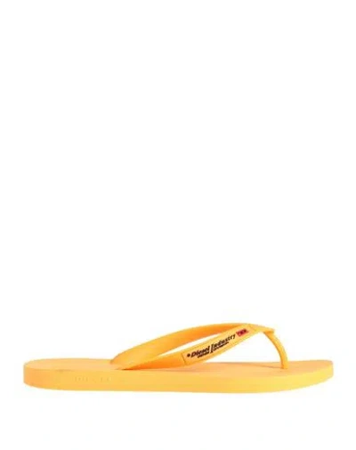 Jil Sander Man Thong Sandal Mandarin Size 6 Rubber In Orange