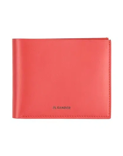Jil Sander Man Wallet Red Size - Cow Leather