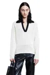 Jil Sander Open-knit Sweater In White