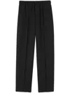 Jil Sander Relaxed Fit Wool Gabardine Cropped Pants In Black