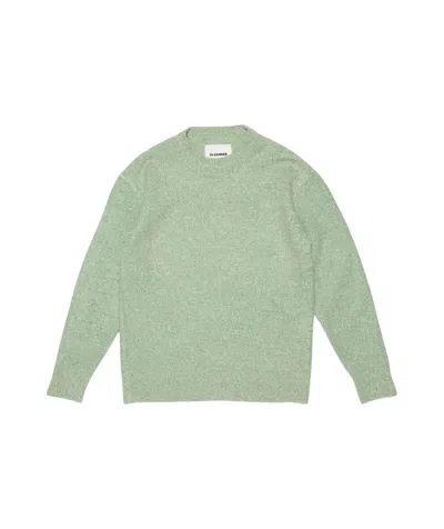 Jil Sander Marl-knit Wool Blend Jumper In Gray