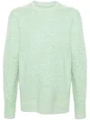 Jil Sander Knitwear With Long Sleeves And Soft Texture In Green