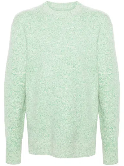 JIL SANDER MARL-KNIT WOOL BLEND JUMPER