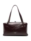 Jil Sander Maroon Goji Small Shoulder Bag In Burgundy