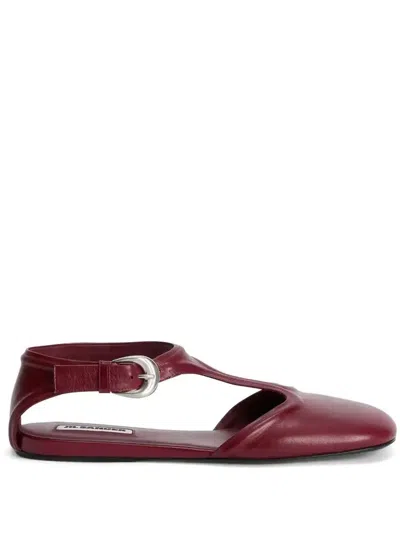JIL SANDER MARY JANE BALLERINA SHOES - WOMEN'S - CALF LEATHER/GOAT SKIN/RUBBER