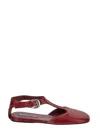 Jil Sander Mary Jane Ballerina Shoes In Red
