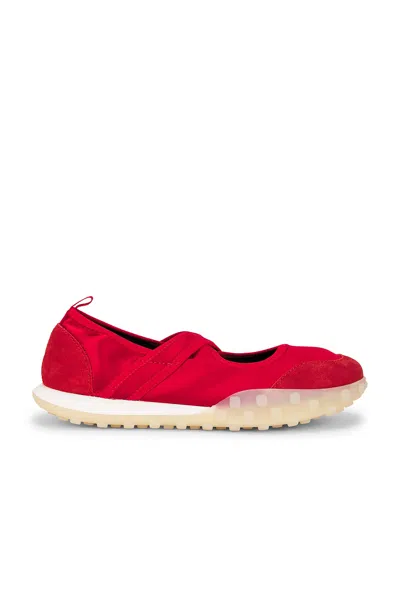Jil Sander Mary Jane Sneaker In Red