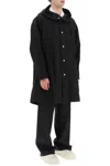 Jil Sander Hooded Cotton Parka In Black