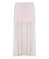 Jil Sander Layered Maxi Skirt In Pink