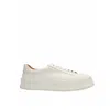 Jil Sander Low Laced Sneakers With Vulcanized Rubber Sole Shoes In White