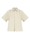 Jil Sander Mc Beige Overshirt Camel Logo Label In Neutral