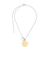 Jil Sander Medallion-pendant Necklace In White