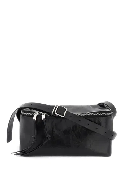 Jil Sander Black Leather Camera Handbag For Men